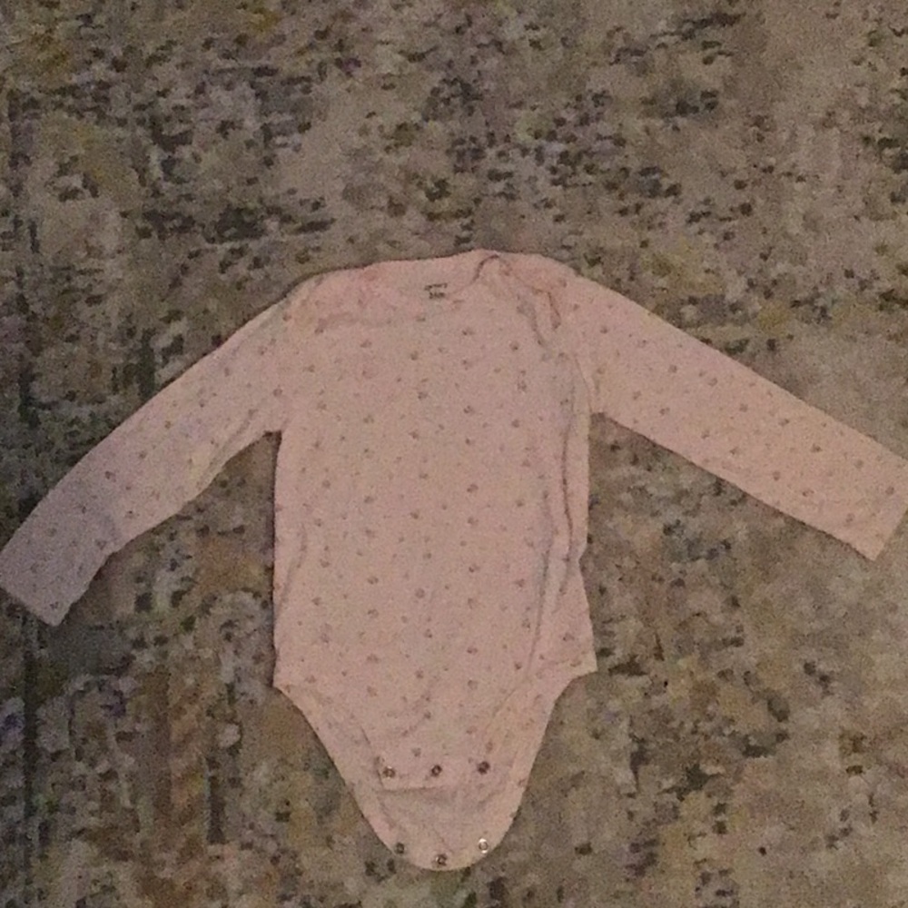 Pink Long Sleeve Baby Onesie